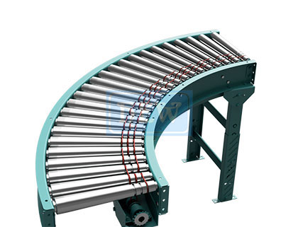 Roller Conveyor Belt Driven Curved